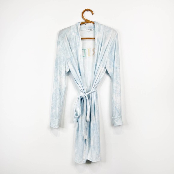 PJ Salvage Bride wedding robe tie dye rainbow bachelorette belted size Large - Picture 8 of 9